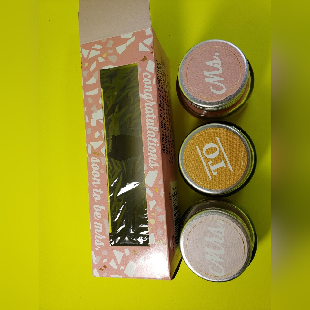 Pink and Coral Bridal Gift Set - Three Candles